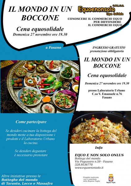 Il mondo in un boccone - Cena EquoSolidale