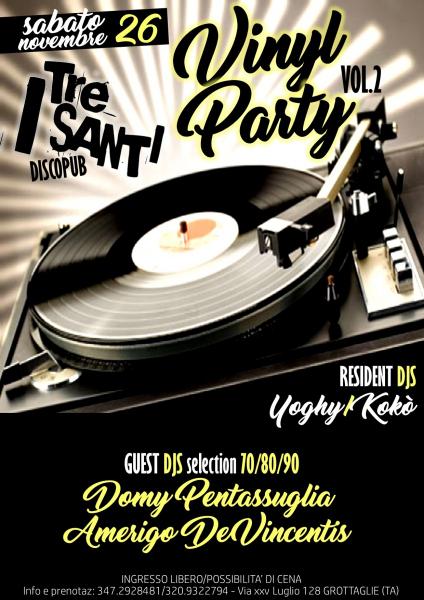 VINYL PARTY - Volume2 DOMY PENTASSUGLIA & AMERIGO DE VINCENTIS dj's