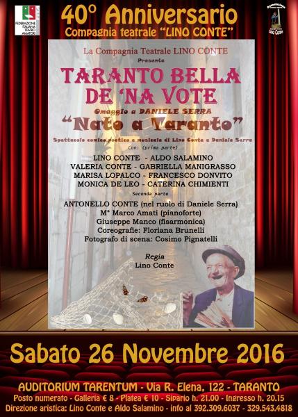 Taranto bella de 'na vote Omaggio a Daniele Serra Nato a Taranto