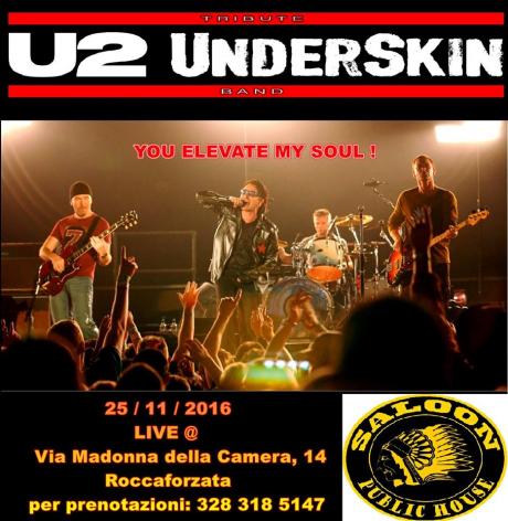 Underskin U2 tribute band live at Saloon Public House