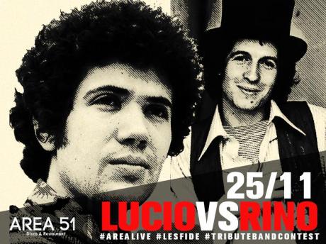 Lucio Battisti e Rino Gaetano insieme sul palco dell'Area 51 di Novoli, ecco la sfida "Lucio vs Rino"