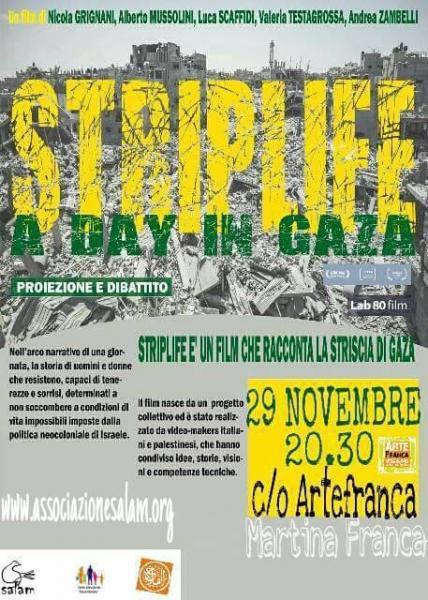 "Striplife - Gaza in a Day" Videoproiezione e dibattito