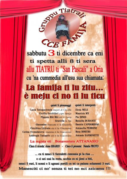 La famija ti lu zitu... è meiu ci no ti lu ticu