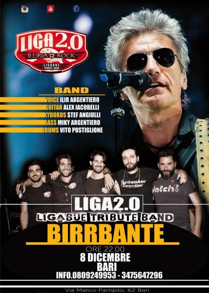"LIGA 2.0 Ligabue Tribute Band" - giovedì 8 dicembre 2016