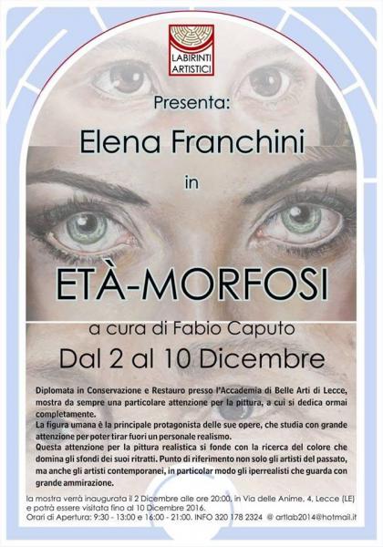 “Età-morfosi”, personale di pittura di Elena Franchini