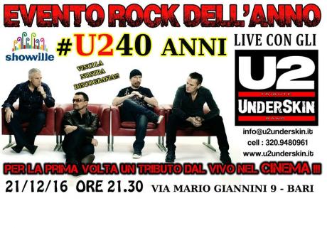 Festa per i 40 Anni Degli u2 con Uno Speciale Concerto Degli Underskin