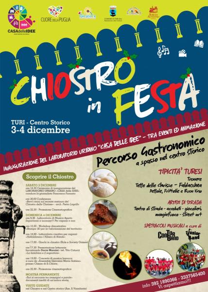 Chiostro in Festa – 3 e 4 dicembre 2016 – Centro Storico di Turi