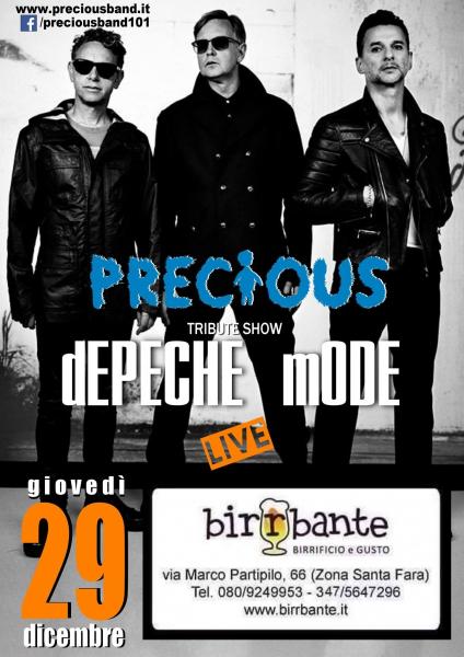 "Precious – Depeche MODE Tribute SHOW" - giovedì 29 dicembre 2016
