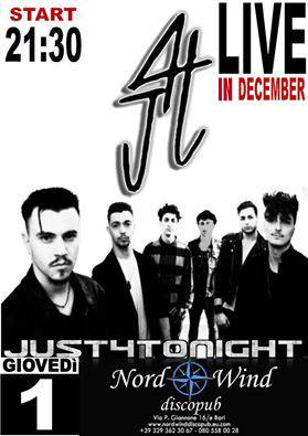 Just4Tonight (Pop Rock) in concerto al nordwind discopub di Bari