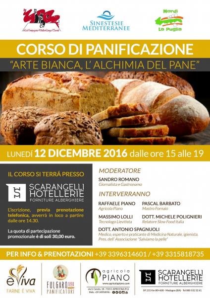 Corso di panificazione Arte bianca, l’alchimia del pane.