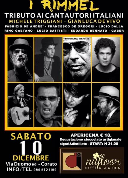 I Rimmel: Tributo ai cantautori italiani: De Gregori, Dalla, De Andrè, Rino Gaetano, Lucio Battisti, Bennato