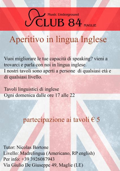 Aperitivo in Lingua Inglese