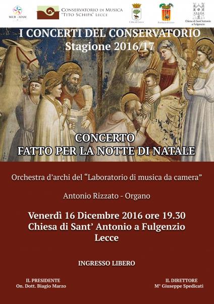 I CONCERTI DEL CONSERVATORIO - Stagione 2016/17