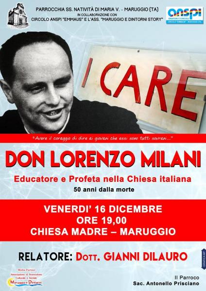 Don Lorenzo Milani, educatore e profeta nella Chiesa italiana - 50 anni dalla morte
