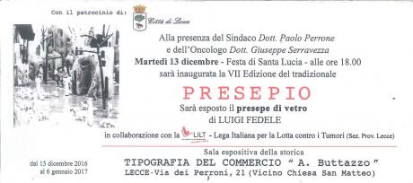 Tipografia e Lilt: presepio di solidarietà