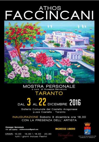Mostra Personale di Athos Faccincani a Taranto
