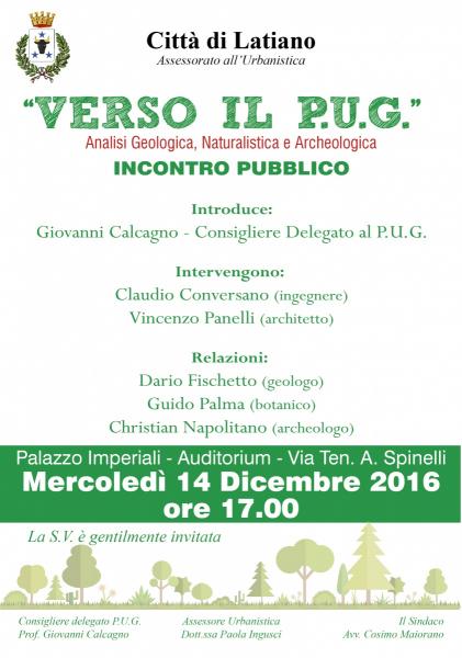 Verso il P.U.G. - Analisi Geologica, Naturalistica e Archeologica