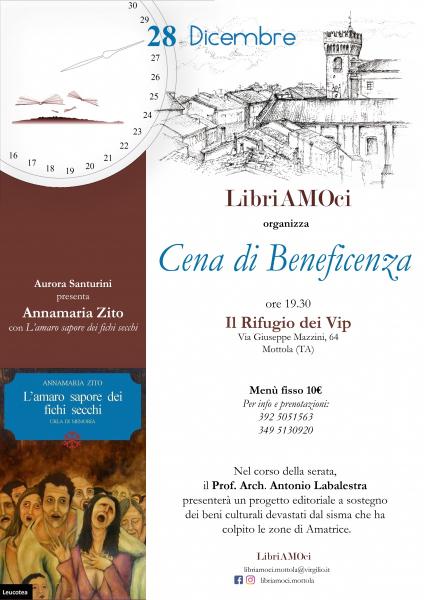 Presentazione del libro "L'amaro sapore dei fichi secchi" e Cena di Beneficenza