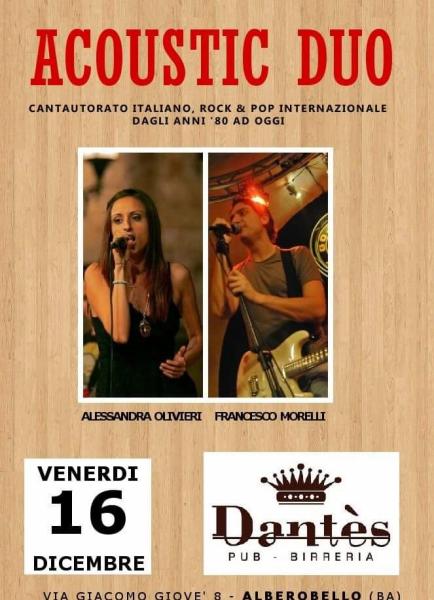 Acoustic Duo live al pub Dantes