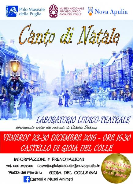 Il canto di Natale_ laboratorio ludico teatrale_ Castello di Gioia del Colle