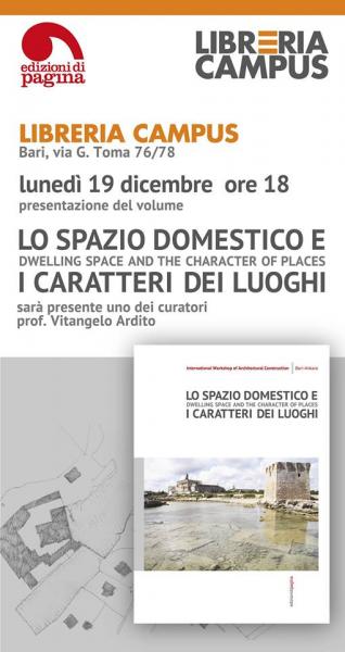 Presentazione del libro 'Spazio Domestico e Caratteri dei Luoghi'