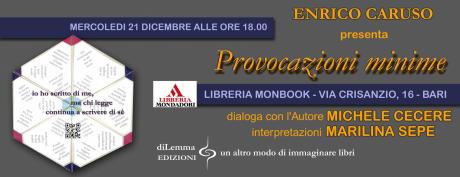Presentazione "Provocazioni minime" di Enrico Caruso, diLemma Edizioni