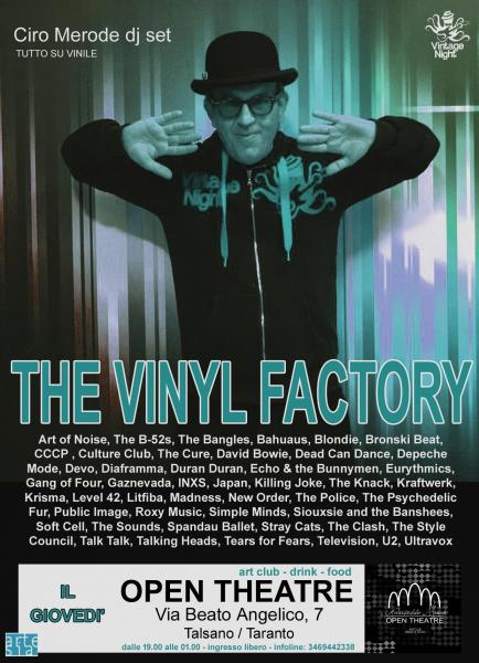 The Vinyl Factory, ogni giovedì, dj set tutto in vinile con Ciro Merode dj