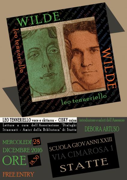 "Wilde- Dialogo col Genio" Recital letterario con musica