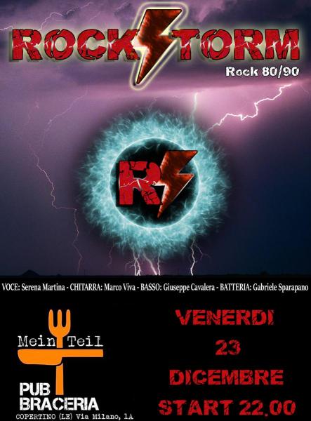 Rockstorm live al Mein Teil, Venerdi 23 Dicembre - Copertino (LE)