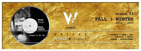 W5? feat. Paul ISSON presents Friday MAD[E]in Bari | Dec