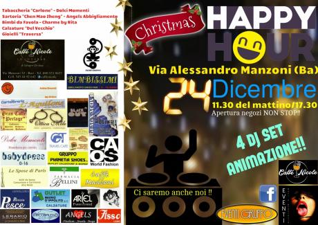 Grande Happy Hour Natalizio su tutta Via Manzoni non mancate!