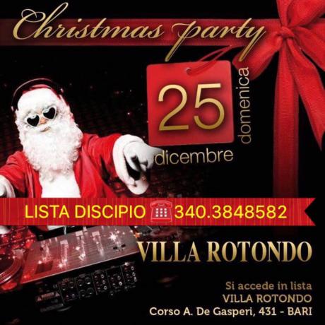 Christmas Party a Villa Rotondo Lista Discipio All' Ingresso