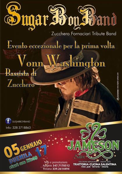 Sugar Boy Band -Zucchero tribute- & Vonn Washington live al Jameson di Salve