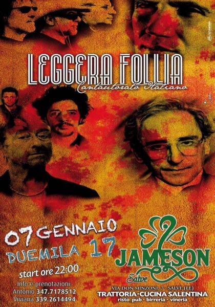 Leggera Follia live al Jameson di Salve