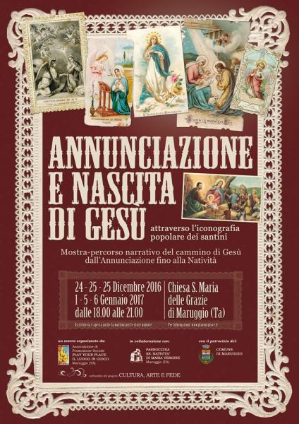 Annunciazione e Nascita di Gesù attraverso l'iconografia popolare dei santini