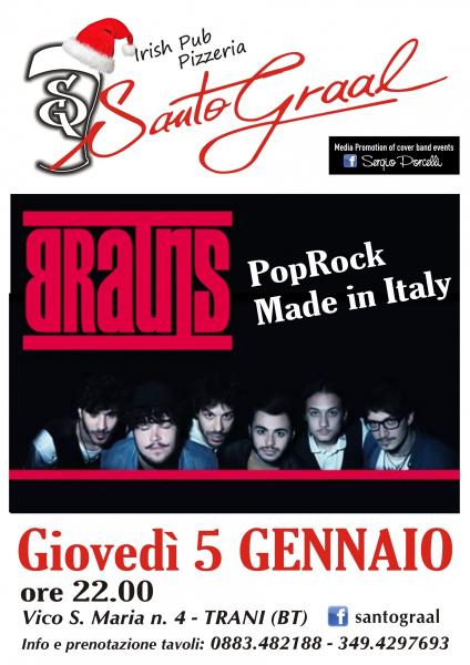 Brauns pop rock made in italy al Santo Graal Trani