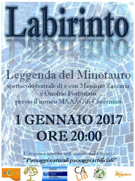 Labirinto (la Leggenda del Minotauro) spettacolo teatrale di e con Massimo Zaccaria e Onofrio Fortunato
