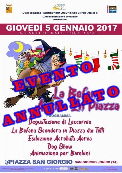 La Befana arriva in piazza