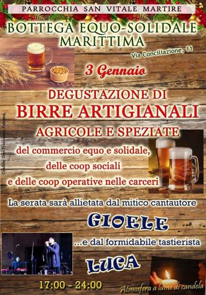 Degustazione di birre artigianali del commercio equo e solidale