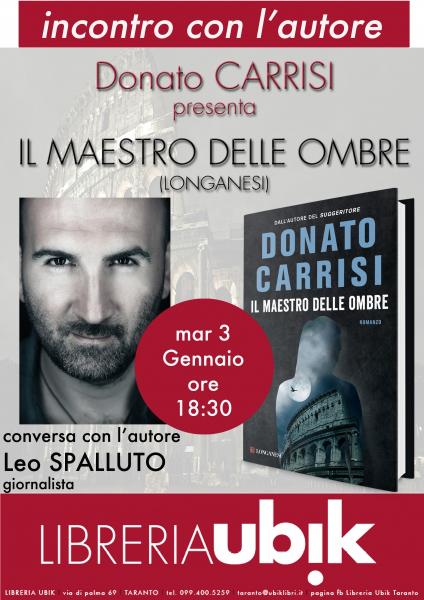 Donato Carrisi alla libreria Ubik di Taranto