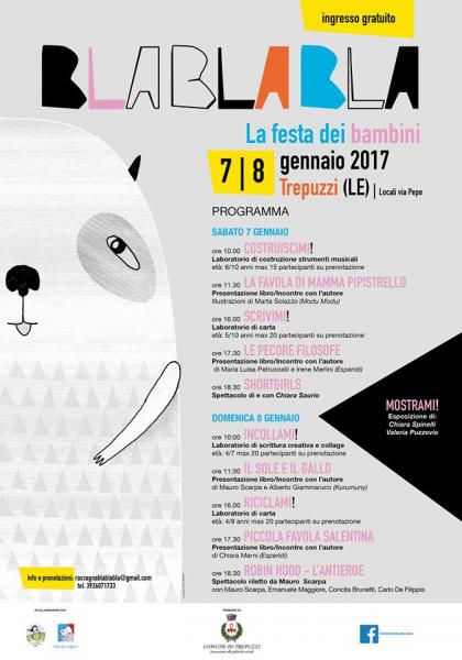 BLA BLA BLA La festa dei bambini  7 e 8 gennaio a Trepuzzi