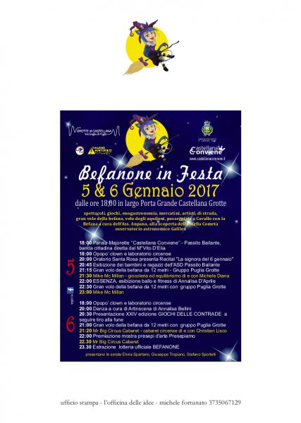 Castellana Grotte, Befanone in Festa