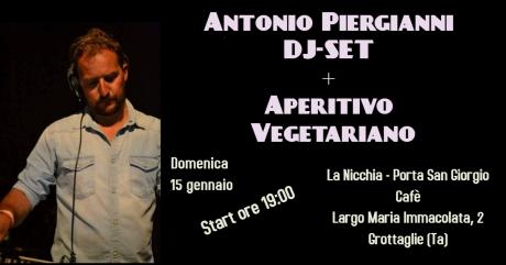 Antonio Piergianni Dj-Set + Aperitivo Vegetariano a La Nicchia