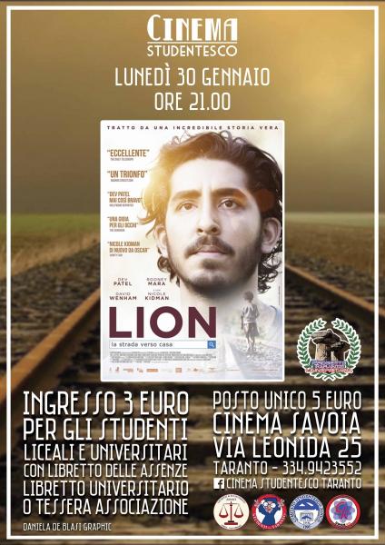 "Lion" in rassegna al cinema Savoia