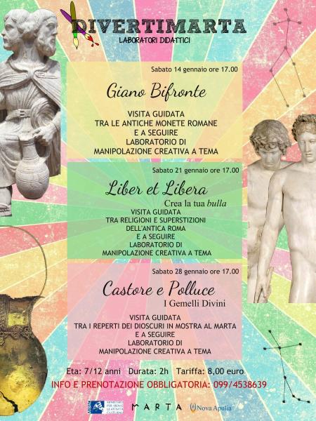 Laboratori Didattici DIVERTIMARTA di Gennaio