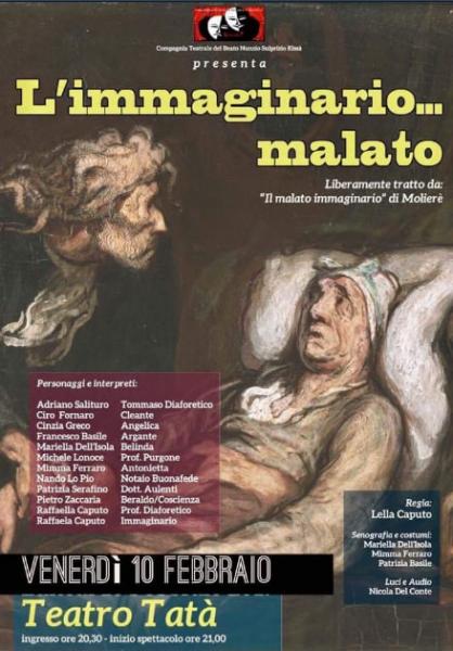 La Compagnia Teatrale Kissa'   presenta  "L'immaginario ... malato" liberamente tratto da Il malato immaginario di Molière