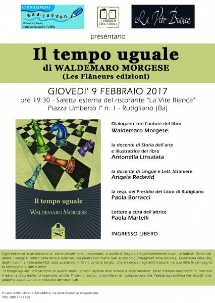 "IL TEMPO UGUALE" - Presentazione del libro di Waldemaro MORGESE