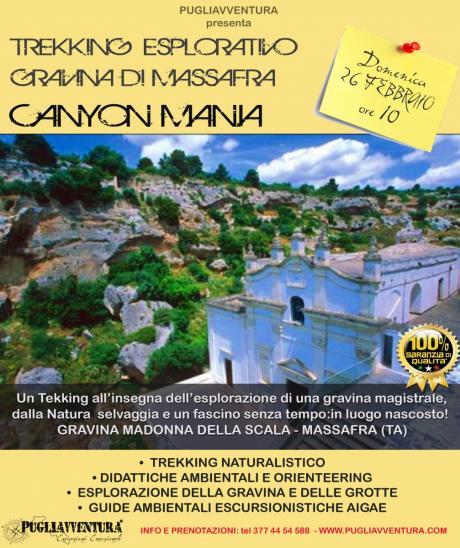CANYON MANIA - Trekking esplorativo nella Gravina di MASSAFRA