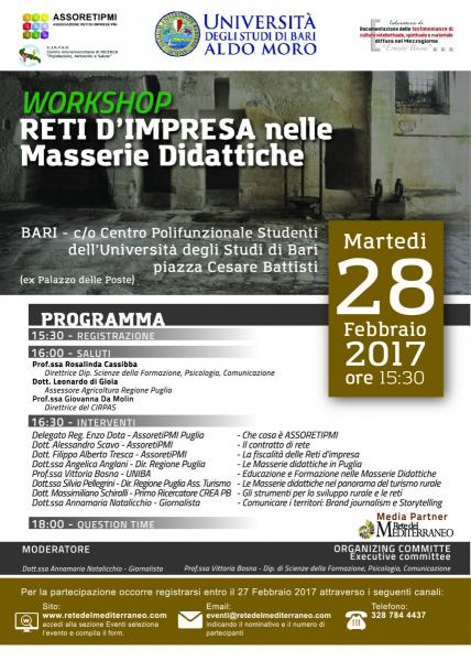 "Reti d’impresa nelle Masserie didattiche", Workshop