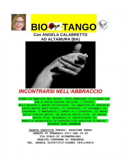 Open gratuito di Biotango ad Altamura presso passione tango